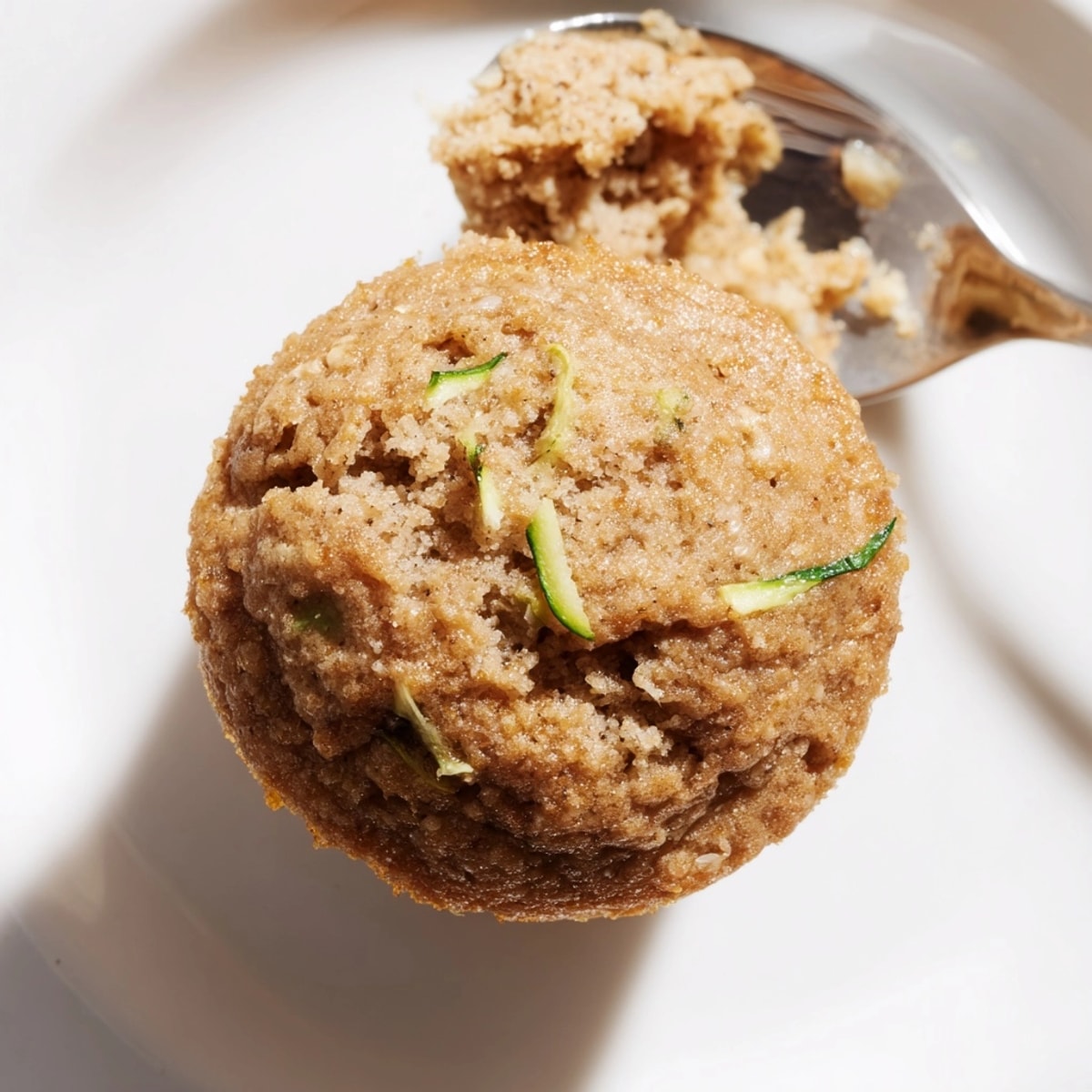 Delicious, high-protein Protein Cinnamon Zucchini Muffins with moist texture and spice aroma.
