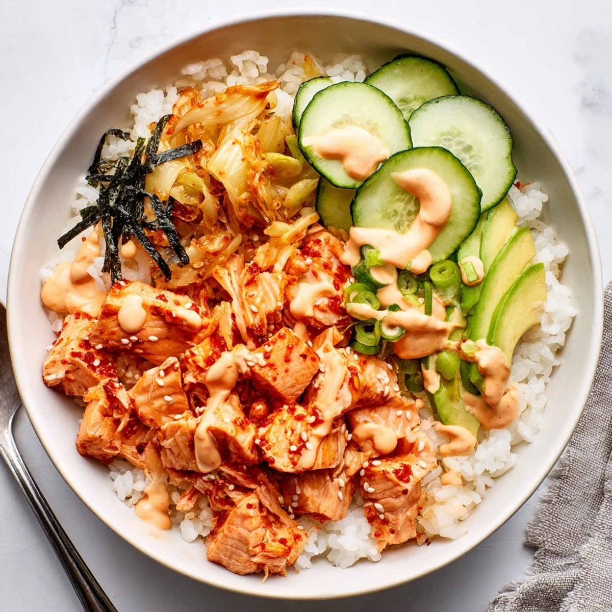Crispy Salmon Rice Bowl
