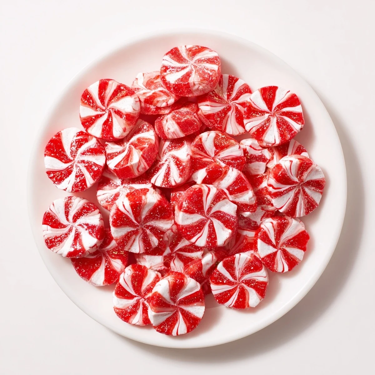 Warm, glistening peppermint candy bows, freshly baked and ready to be decorated with edible glitter.