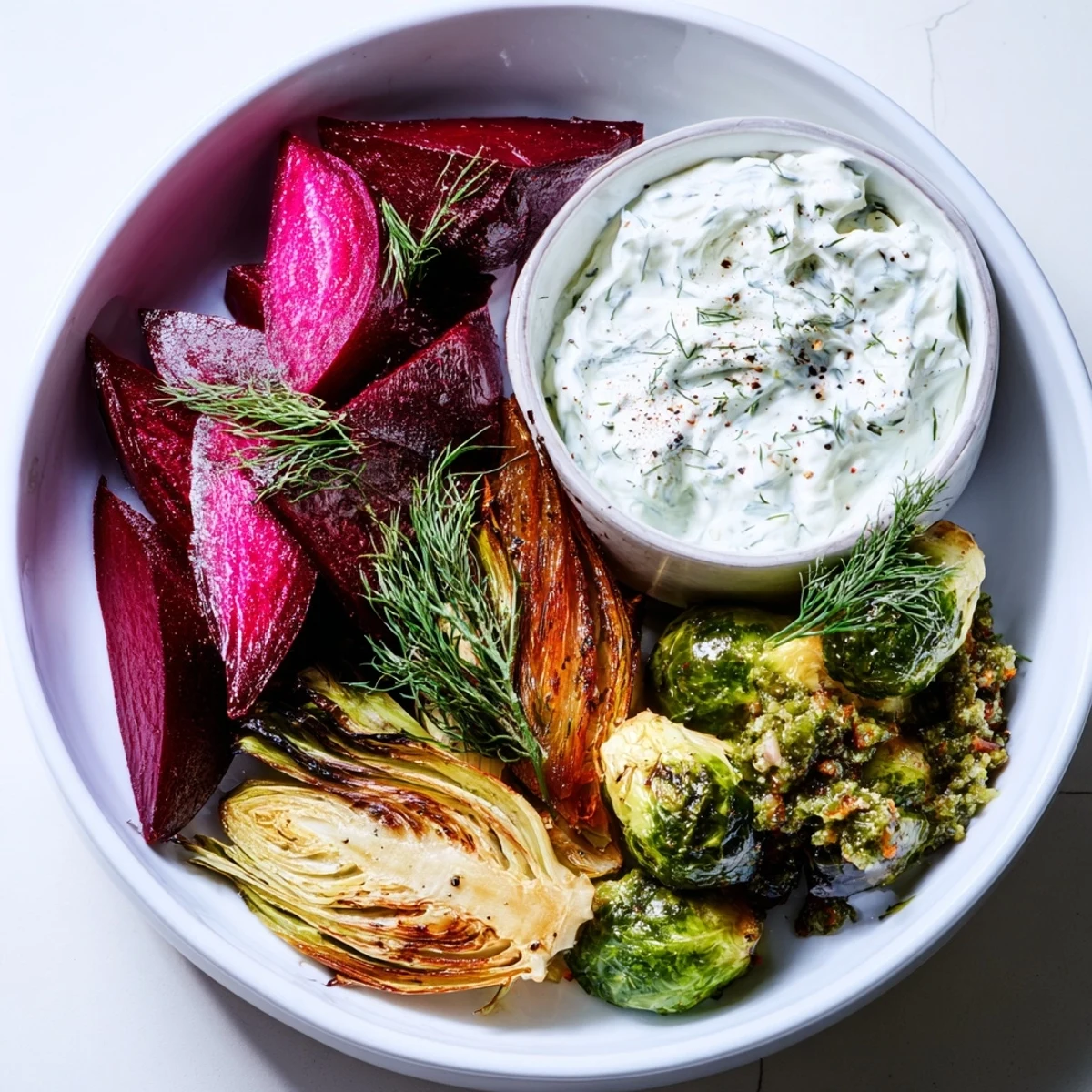 This wintery Pine Forest Mezze Board presents a delightful array of textures and flavors for sharing and enjoyment.