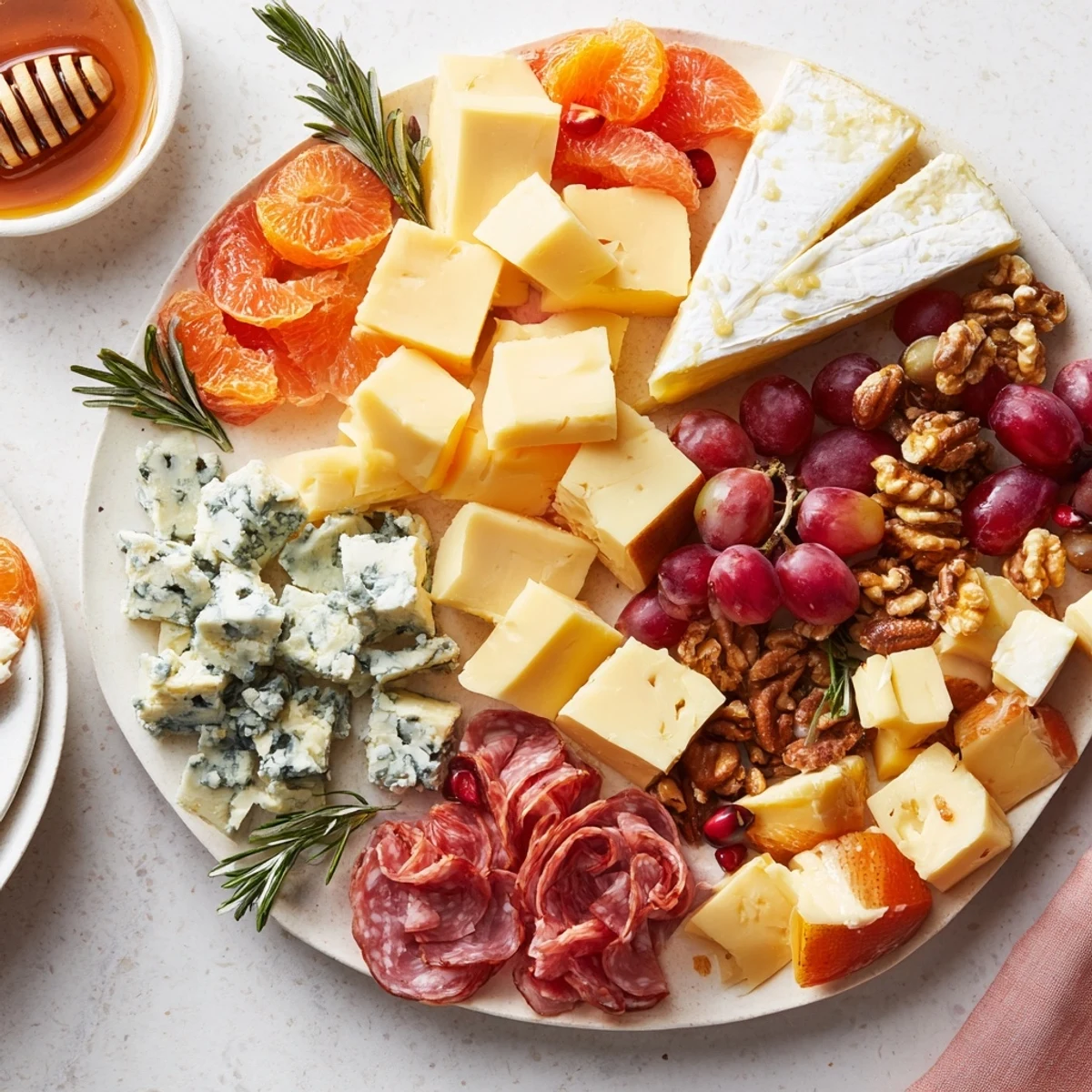 A delicious Christmas 2025 Festive Grazing Board overflowing with savory and sweet delights, ready to enjoy.