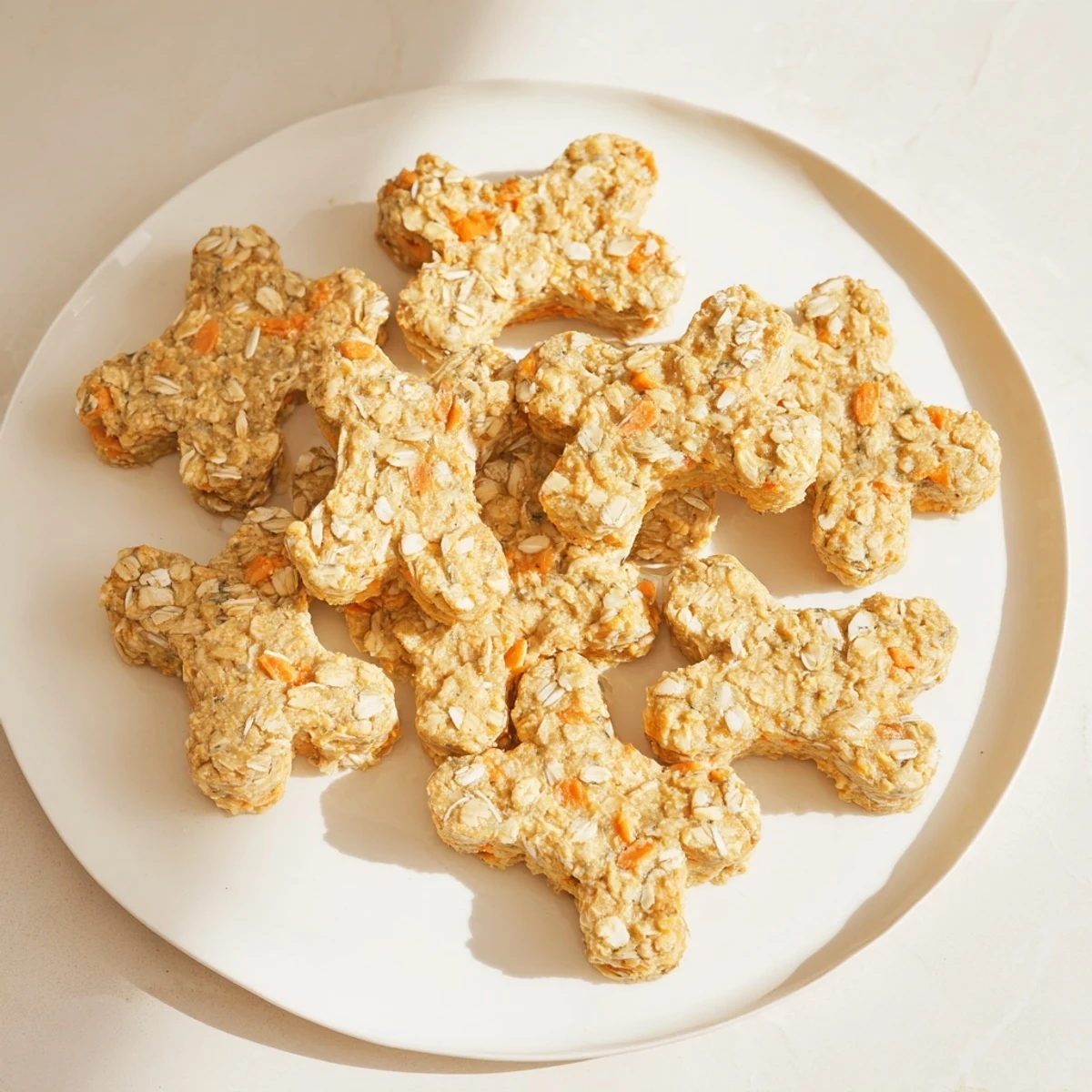 Freshly baked Friendly Dog Paw Treats, perfectly shaped and ready to reward your best friend.