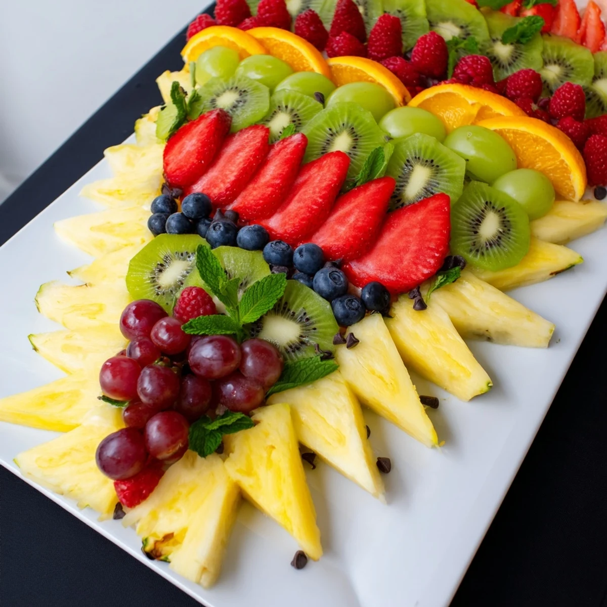 Healthy and colorful, a birthday board fruit platter offers a refreshing cake alternative with fresh fruit.