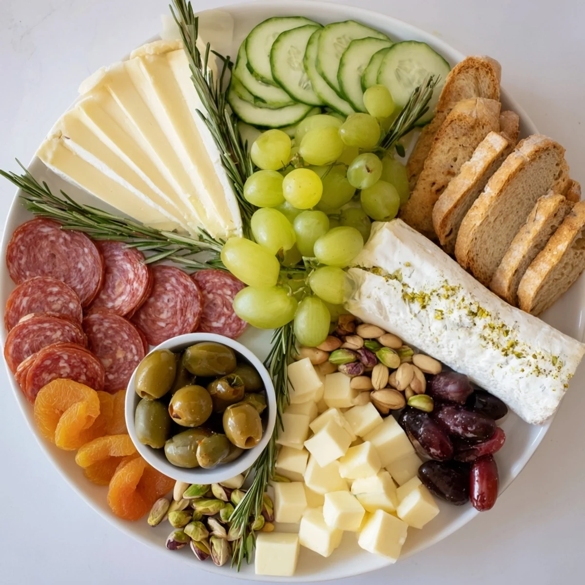 This Book Club Pairing Platter showcases a variety of gourmet cheeses, creating an appetizing spread.