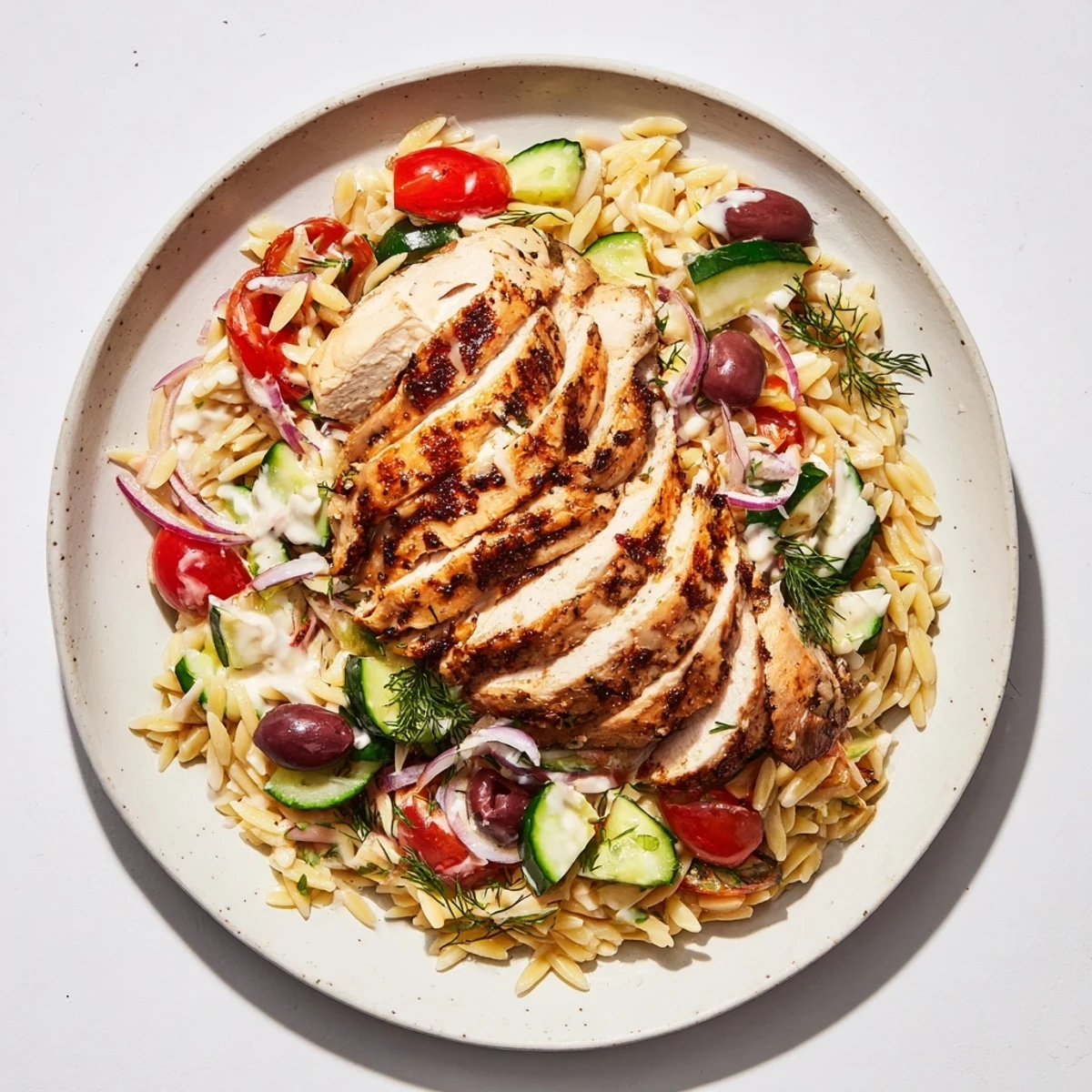 Greek Chicken Gyro Pasta Bowls