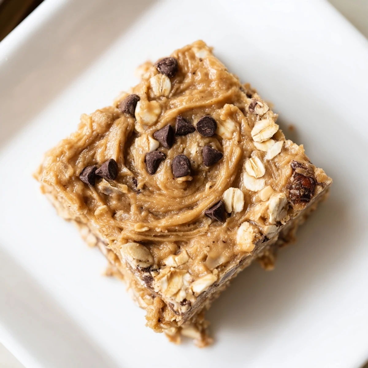 Delicious Peanut Butter Banana Oat Bars are layered with oats, and ready for a grab-and-go energy boost.