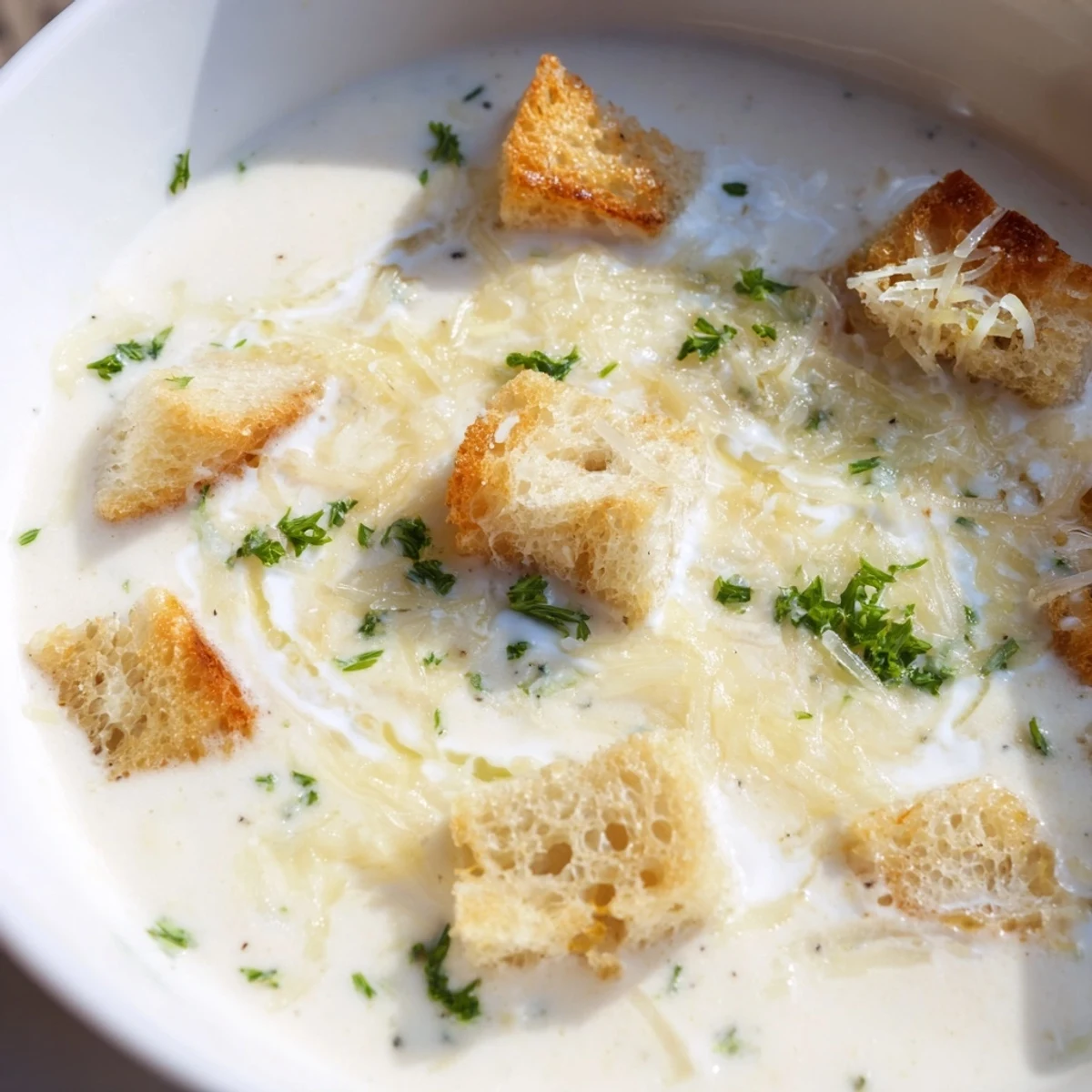 Imagine the aroma: creamy, garlicky, and warm— a luscious bowl of Creamy Garlic Bread Soup awaits.