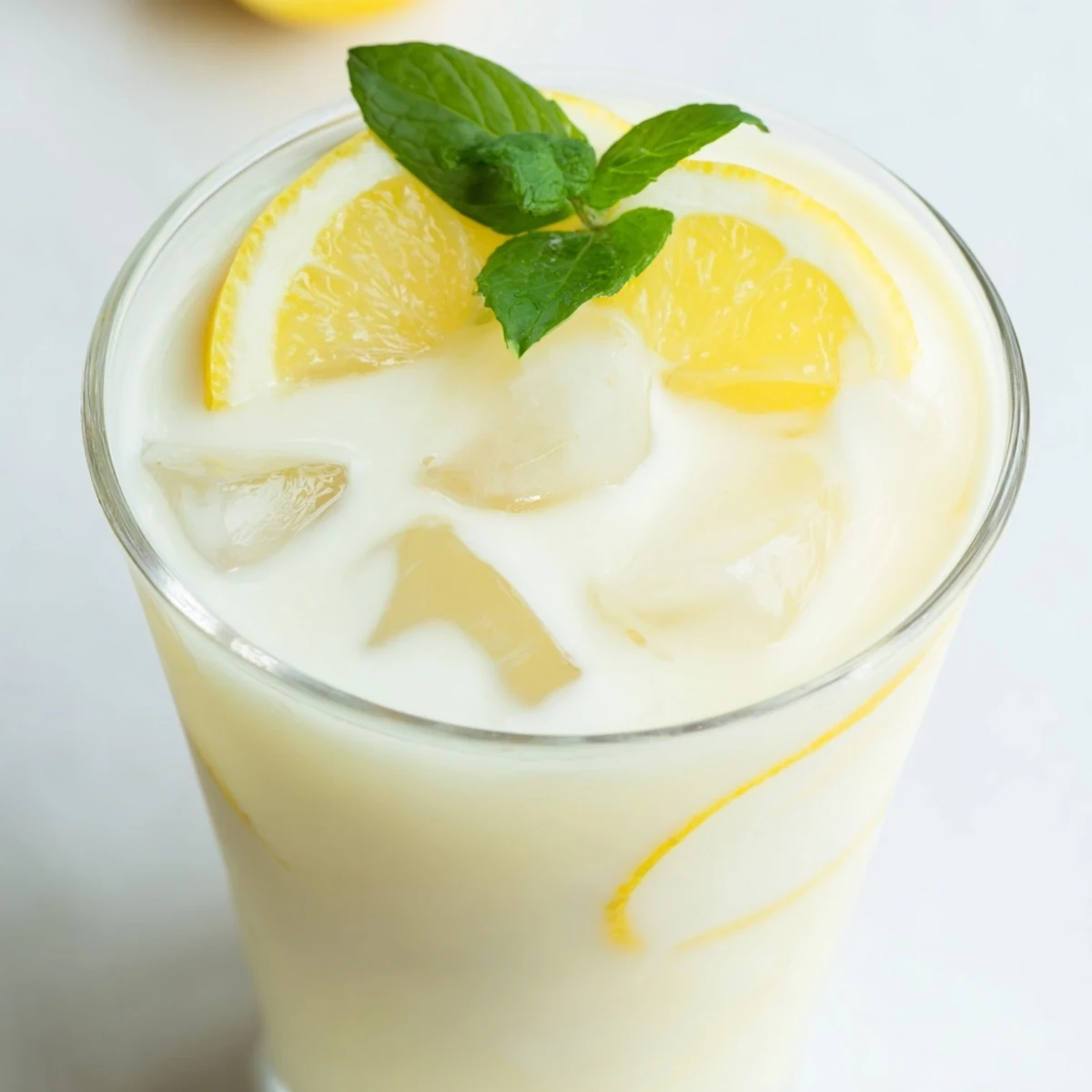 See the elegant pink hue in this Creamy Lemonade Drink, perfectly sweet and ready to sip.