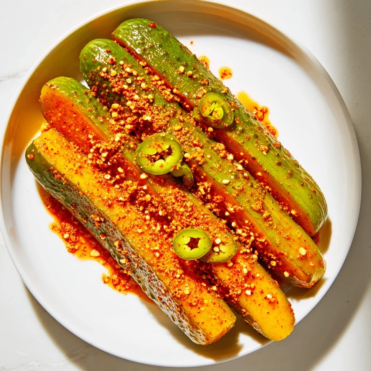 Homemade Taco Pickles, showcasing a jar of flavorful pickles with visible spices.
