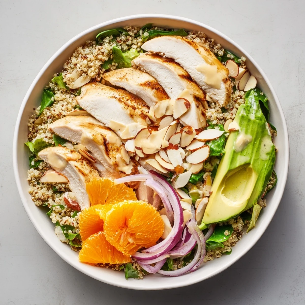 Fresh parsley and basil marinated chicken breast ready to enjoy in this nutritious citrus herb chicken salad.