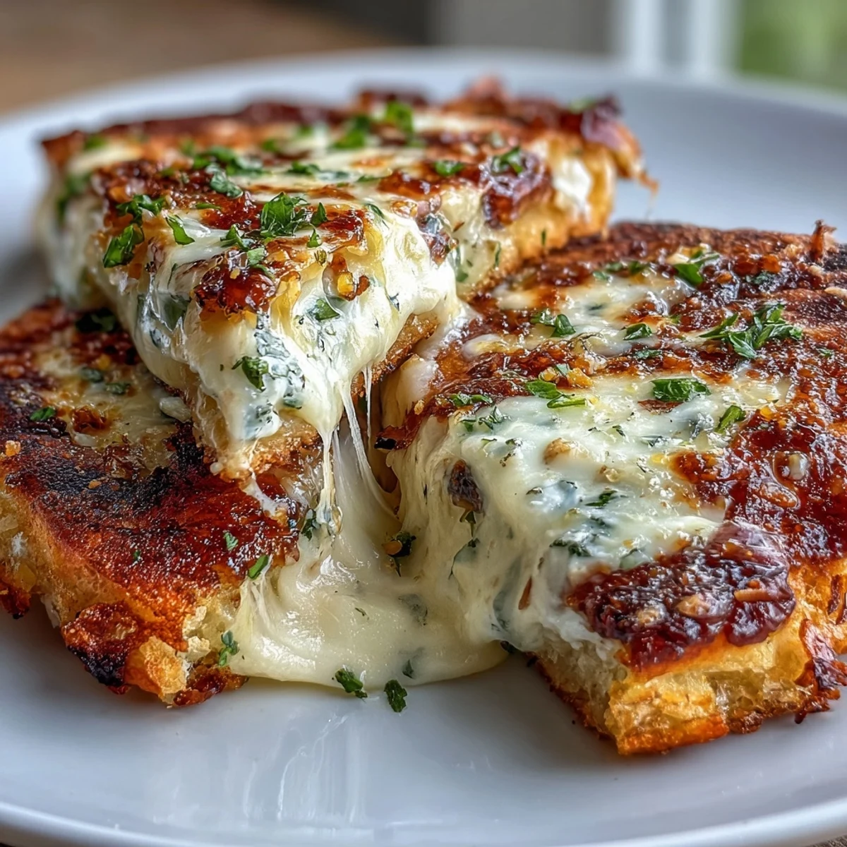 Golden, brown-buttered naan bread stuffed with melted mozzarella for an irresistible fusion grilled cheese.