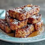Warm, spiced pumpkin French toast sticks ready for a cozy brunch.