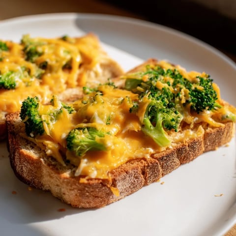 Air Fryer Broccoli Cheddar Stuffed Grilled Cheese with melted cheese oozing from crispy sourdough bread.