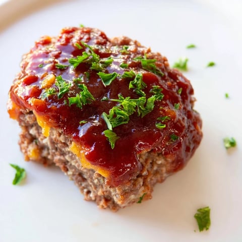 Mini meatloaf bites glistening with glaze, the savory meat aroma filling the American kitchen scene.