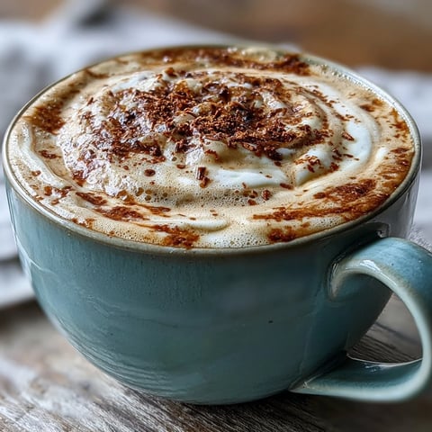 Creamy steamed milk is poured over roasted green tea for a cozy Hot Hojicha Latte.