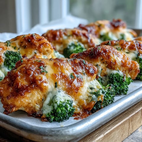 Golden ranch-seasoned chicken breasts and roasted broccoli florets, topped with melted cheddar cheese on a sheet pan.