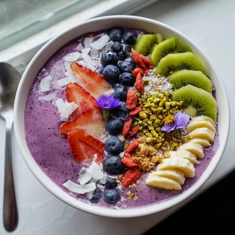 Deliciously creamy smoothie bowls featuring colorful fruits and crunchy toppings for breakfast joy.  
