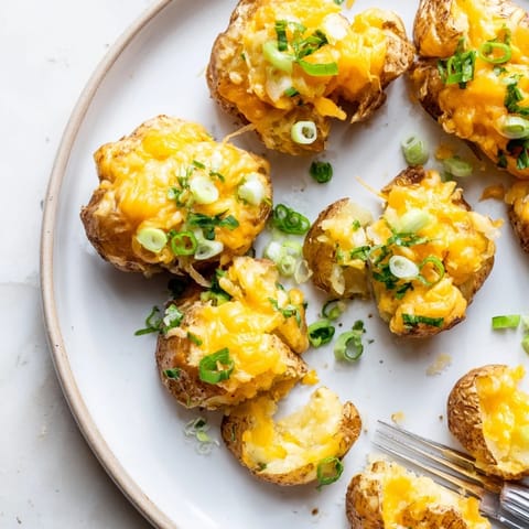 Smashed Green Onion Potato Bombs