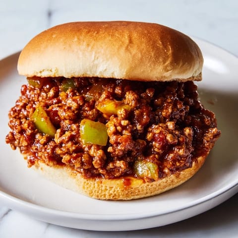 Steaming, seasoned sloppy joes piled high with savory sauce, ready to be devoured on toasted buns.