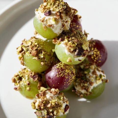 Sparkling grape cluster appetizer