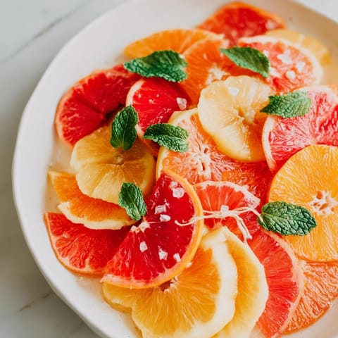 Bright citrus slice garland fruit board platter, a colorful and refreshing appetizer ready to serve.