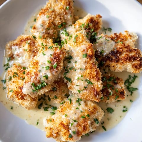 Crispy Chicken Garlic Cream