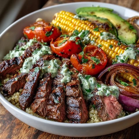 A close-up shows tender marinated beef, quinoa or rice, Cotija cheese, and lime wedges, highlighting a zesty weeknight meal for four.