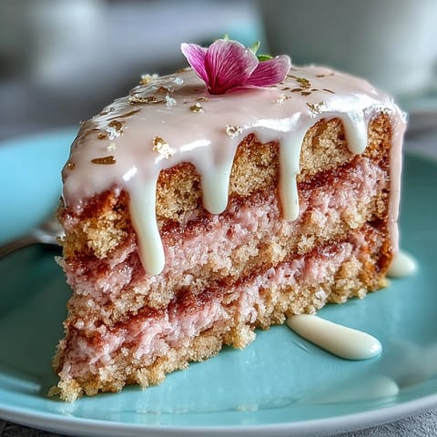 Blush pink Bridal Shower Rosé Velvet Cake with stunning gold drip.
