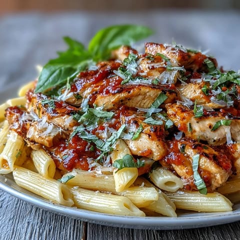 Velvety Creamy Tomato Basil Chicken Pasta, a comforting Italian classic with vibrant flavors.