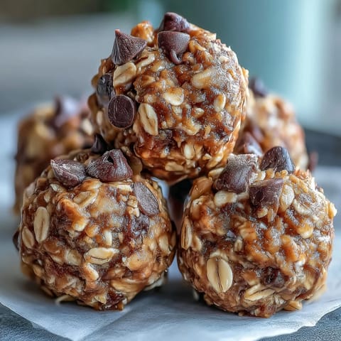Chewy sweet potato peanut butter oat bites cooling on a wire rack.