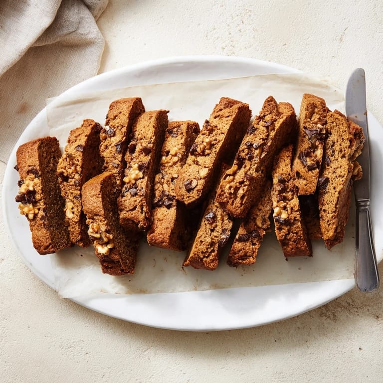 Deliciously spiced Gingerbread Pumpkin Muffin Biscotti, perfect alongside your morning coffee.  