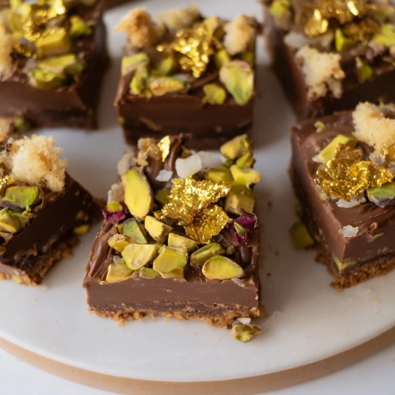 Indulge in rich Chocolate Bar Inspired Creations featuring creamy chocolate and crunchy layers.