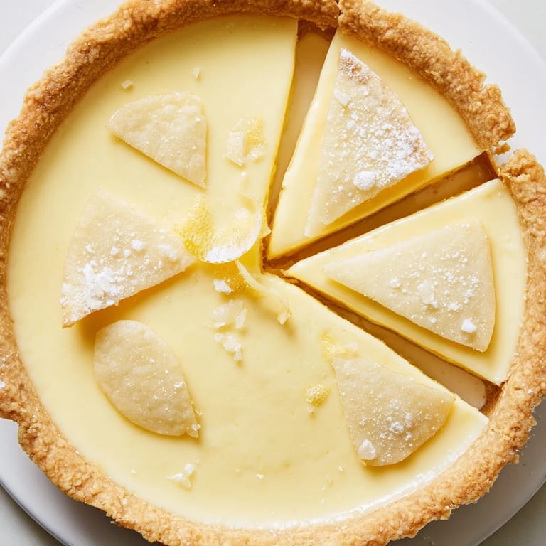 Homemade water pie cooling on a wire rack, showcasing its flaky crust and custard filling.