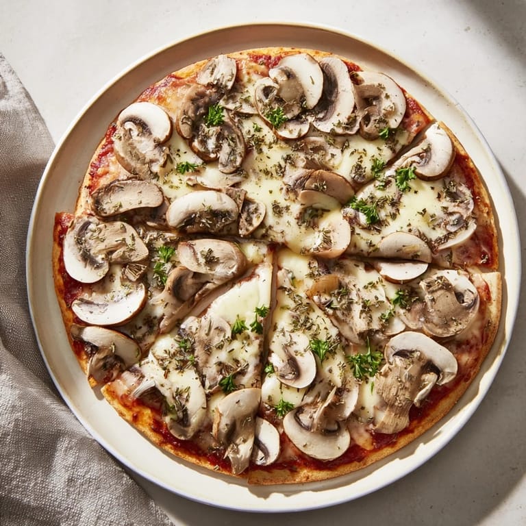 A close-up of a generously cheesy Frozen Pizza Upgrade, smelling of oregano and freshly baked goodness.