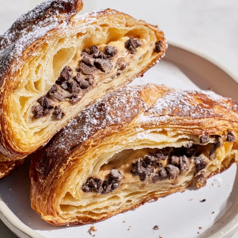 Warm Cookie Croissants fresh from the oven, offering a delightful mix of textures and flavors.