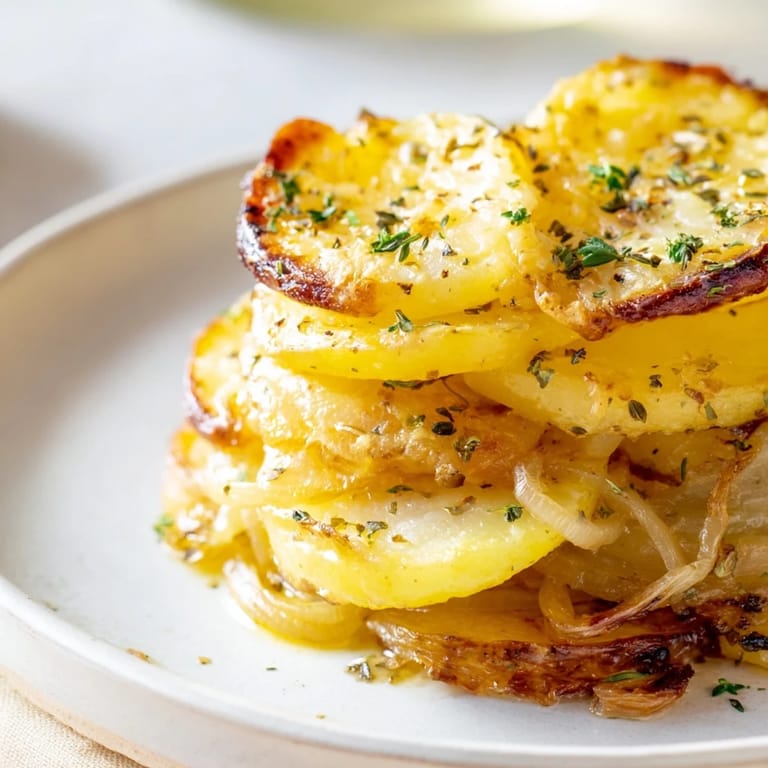 Warm, cheesy French Onion Soup Potatoes with caramelized onions, perfectly roasted and ready to serve for dinner.