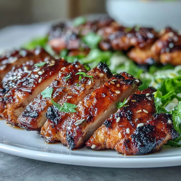 Refreshing Asian-inspired chicken salad with mango, avocado, and sesame seeds, served over crisp mixed greens.  