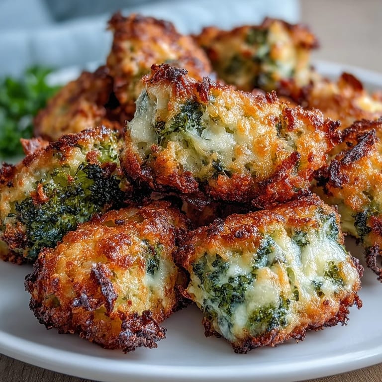 Healthy air fryer broccoli tots loaded with sharp cheddar, perfect kid-friendly snack or appetizer.