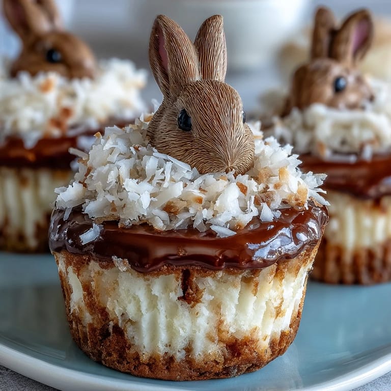 Sweet Easter cupcakes decorated with coconut and marshmallow bunny tails, a fun and festive treat for kids and adults alike.