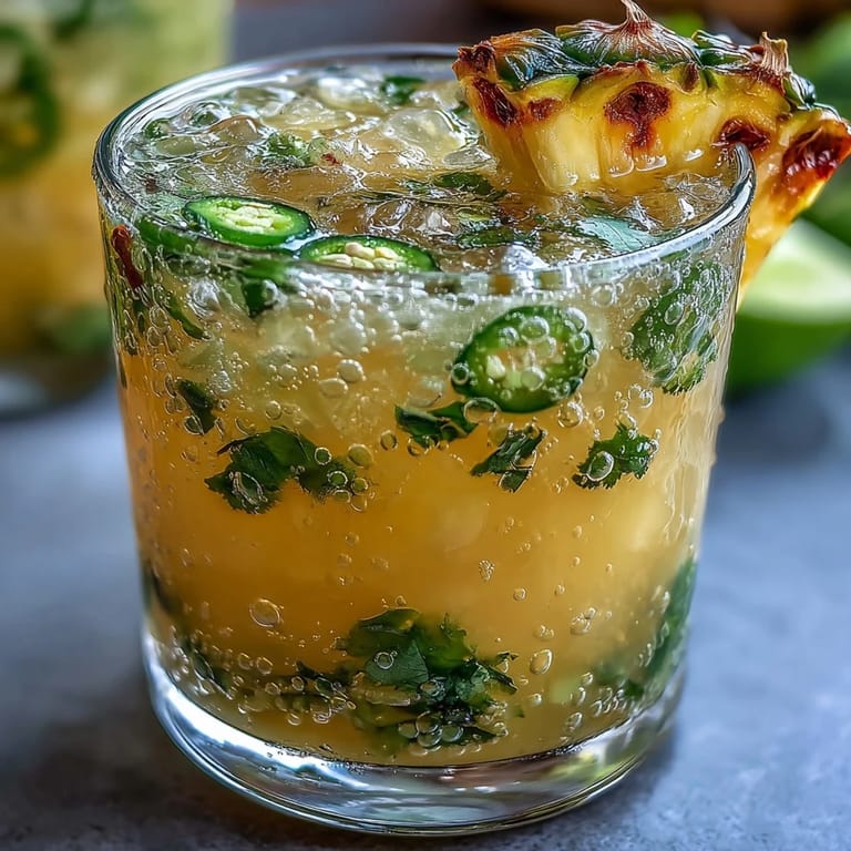Sweet pineapple and spicy jalapeño blend into this easy Pineapple Jalapeño Agua Fresca.