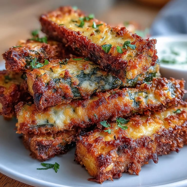 Tender zucchini fries coated in cheesy panko, a delicious light snack option.