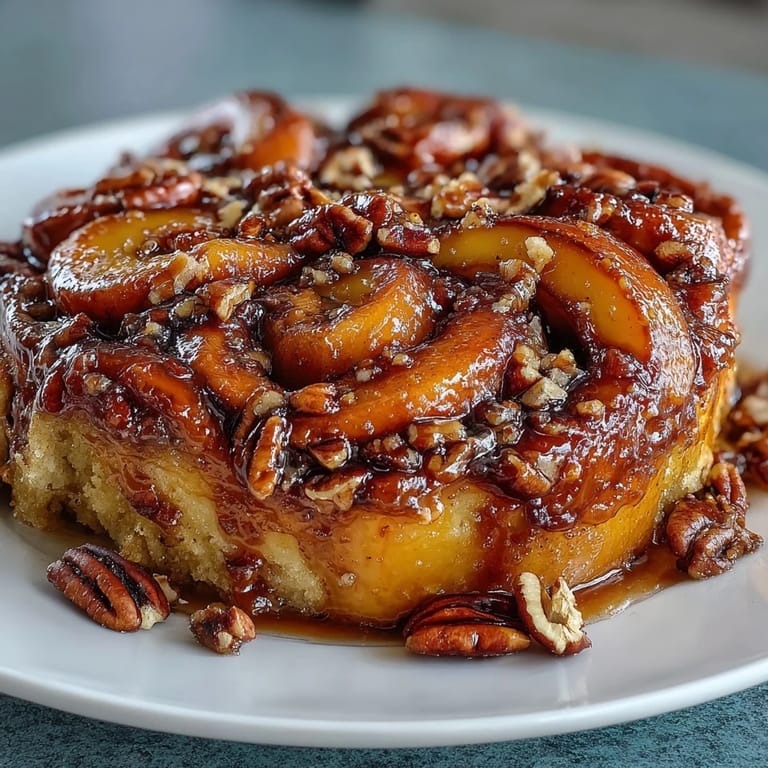Enjoy this easy Peach Cobbler Cinnamon Roll Casserole, perfect for brunch.