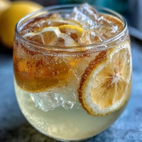 1. Sparkling Fermented Lemonade with a golden hue, served in a glass pitcher with fresh mint and lemon slices.  