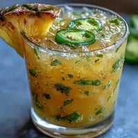 Vibrant Pineapple Jalapeño Agua Fresca with lime and a touch of spice.